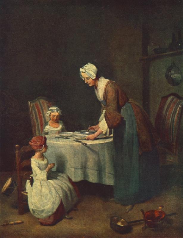 jean-Baptiste-Simeon Chardin The Prayer before Meal Germany oil painting art